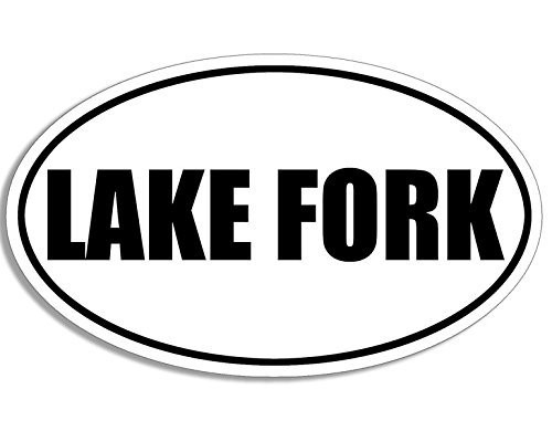 B W OVAL Lake Fork Sticker _national park_