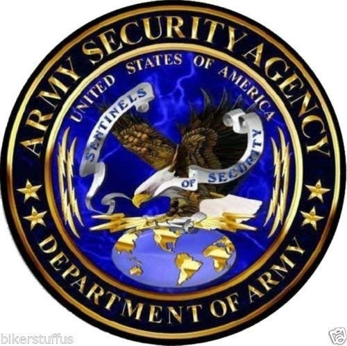MFX Design Army Security Agency ASA Bumper Sticker Decal Helmet Sticker Decal Tool Box Sticker Decal Vinyl _ Made in USA 3.125 in. Round