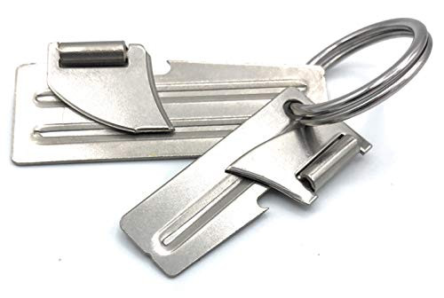 Elusive Treasures _ P_38 and P_51 Military Can Openers_ Made in USA_ with Stainless Steel Key Ring _3_Piece Bundle_ and Instruction Card by Elusive Treasures