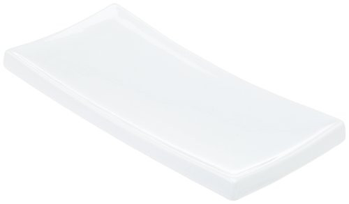 Honey-Can-Do 8073 Porcelain Sushi Plate, White, 9.5-Inches x 4.25-Inches