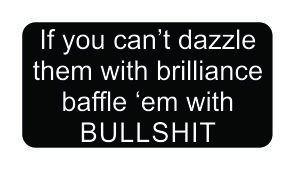 J_3_ If You Can't Dazzle Them with Brilliance Baffle 'Em with Bullsht Funny Hard Hat Helmet Stickers