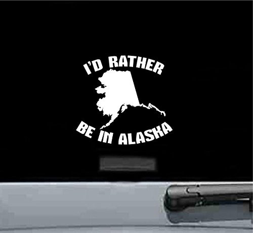 JS Artworks I'd Rather Be in Alaska Vinyl Decal Sticker