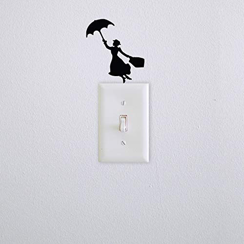 Mary Poppins Flying Vinyl Wall Sticker