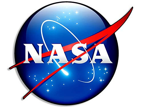 JR Studio 4x4 inch 3D Look  NASA Meatball Logo Shaped Sticker _Insignia Symbol Space Nerd Vinyl Decal Sticker Car Waterproof Car Decal Bumper Sticker