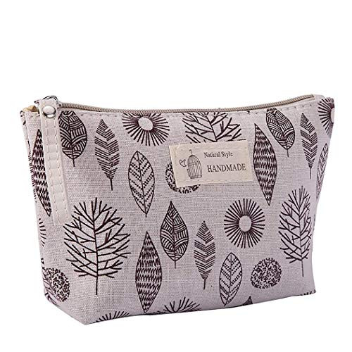 Cosmetic Bag QUNANEN Women's Cotton And Linen Large_Capacity Cosmetic Bag Multi_function Travel Cosmetic Bag _G_
