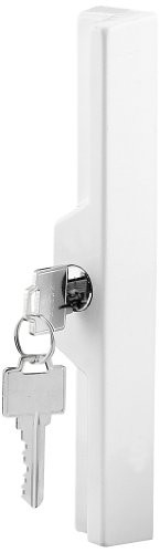 Prime-Line Products C 1120 Sliding Door Outside Pull with Key, White/Diecast