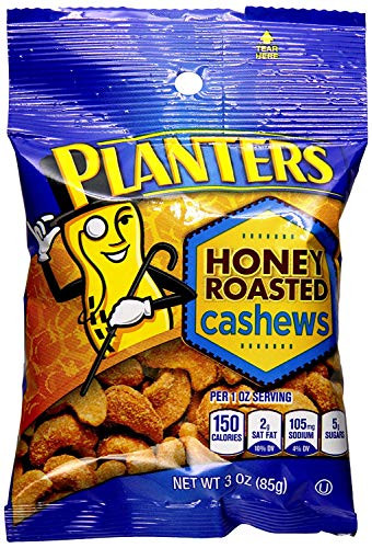 Planters Cashews_ Honey Roasted  and  Salted_ 3 Ounce Bag _Pack of 1_