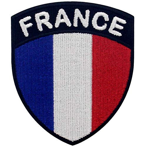 EmbTao France Shield Flag Patch Embroidered Applique Iron On Sew On French National Emblem EmbTao France Shield Flag Patch Embroidered Applique Iron On Sew On French National Emblem