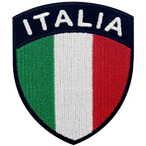 EmbTao Italy Shield Flag Patch Embroidered Applique Iron On Sew On Italian National Emblem EmbTao Italy Shield Flag Patch Embroidered Applique Iron On Sew On Italian National Emblem