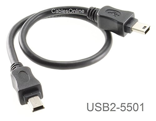 1ft CablesOnline USB 2.0 Mini_B 5_Pin to Mini_B 5_Pin Male Male Cable_ USB2_5501