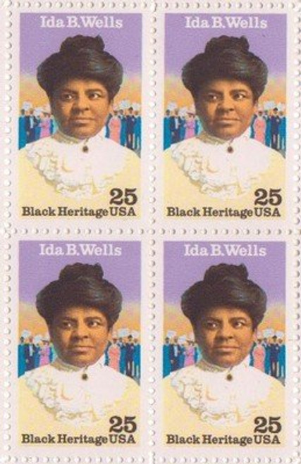 Ida B. Wells Set of 4 x 25 Cent US Postage Stamps NEW Scot 2442