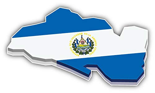 KW Vinyl Magnet El Salvador 3D Map Flag Truck Car Magnet Bumper Sticker Magnetic 5 inch
