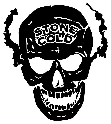 Stone Cold Decal Sticker_ H 8 By L 6 Inches_ White_ Black_ Silver_ Red_ Blue_ Yellow_ or Brown