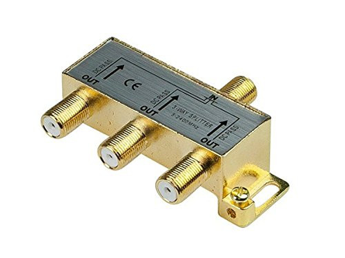 iMBAPrice 110014_1 _1_Pack_ Glod Plated 2.4 Ghz 3_Way Coaxial Cable Splitter F_Type Screw for Video Satellite Splitter VCR Cable Splitter TV Splitter Antenna Splitter RG6 Splitter iMBAPrice 110014_1 _1_Pack_ Glod Plated 2.4 Ghz 3_Way Coaxial Cable Splitter F_Type Screw for Video Satellite Splitter VCR Cable Splitter TV Splitter Antenna Splitter RG6 Splitter