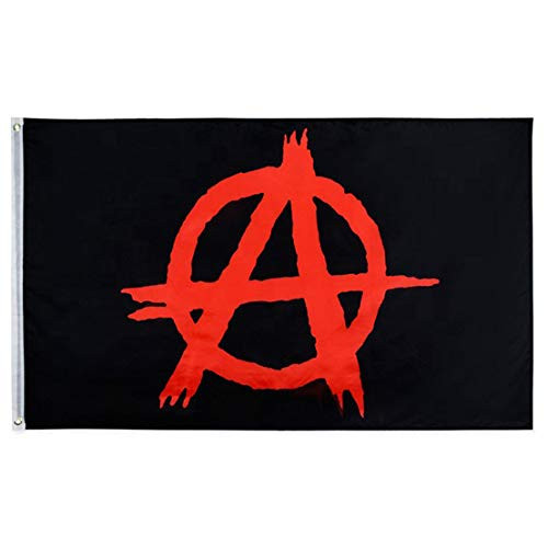 PringCor Anarchy 3x5 FT Flag Banner Anti_Government March Resist Grommets Man Cave Garage