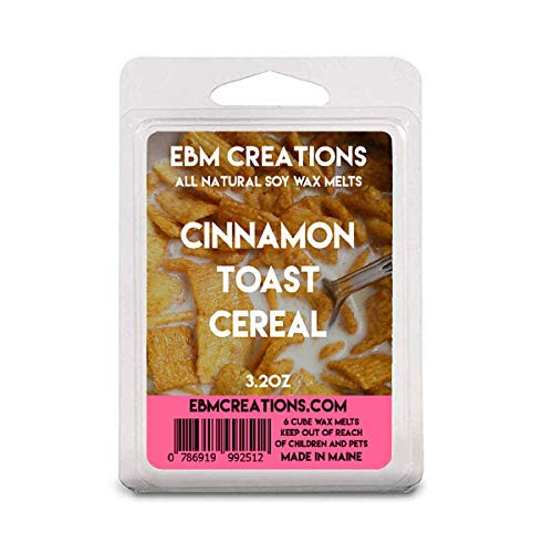 Cinnamon Toast Cereal _ Scented All Natural Soy Wax Melts _ 6 Cube Clamshell 3.2oz Highly Scented!
