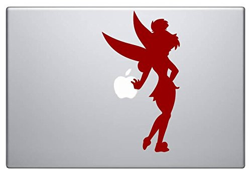 Fairy Tinkerbell _Red 4 inch _ Vinyl Decal Sticker for Car Automobile Window Wall Laptop Notebook Etc.... Any Smooth Surface Such As Windows Bumpers