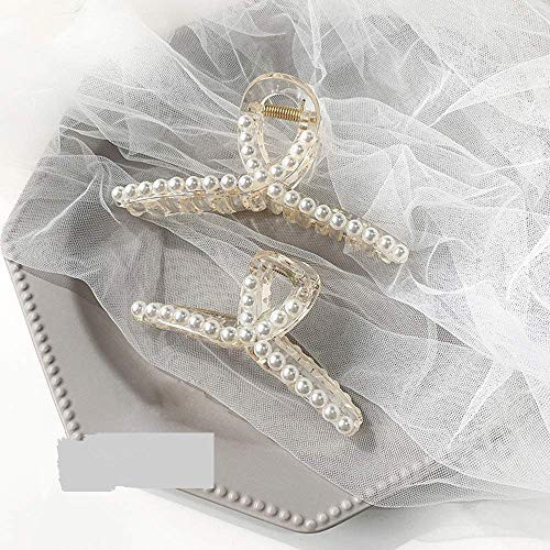 WUSIO Headwear Girls Temperament Plastic Elegant Simple Disk Hair Bathing Clips Pearl Hair Claws Hair Grab Grab Clips_H_ WUSIO Headwear Girls Temperament Plastic Elegant Simple Disk Hair Bathing Clips Pearl Hair Claws Hair Grab Grab Clips_H_