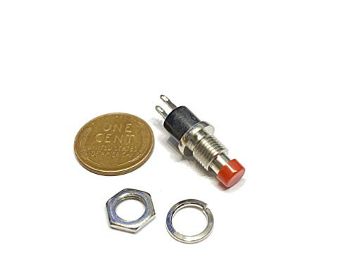 Push button switch momentary spst 3a normally opened n o small red mini 7mm B10
