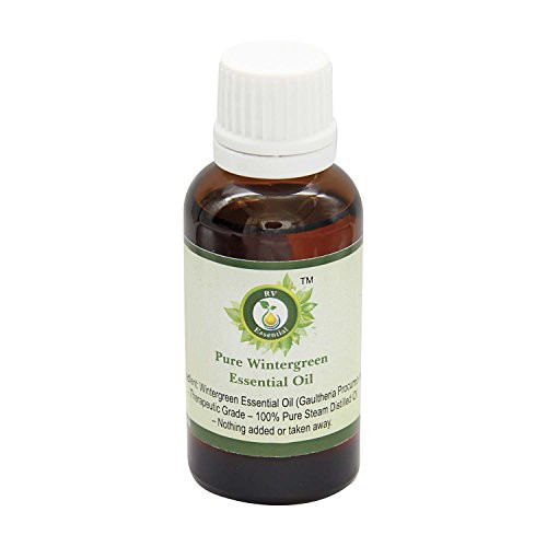 R V Essential Pure Wintergreen Essential Oil 10ml _0.338oz__ Gaultheria Procumbens _100 Percent  Pure and Natural Therapeutic Grade_