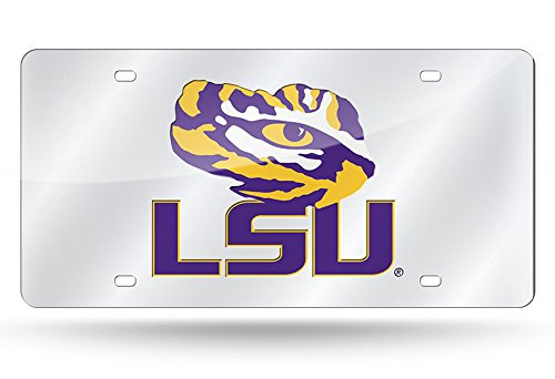 Rico Industries NCAA LSU Tigers Laser Inlaid Metal License Plate Tag
