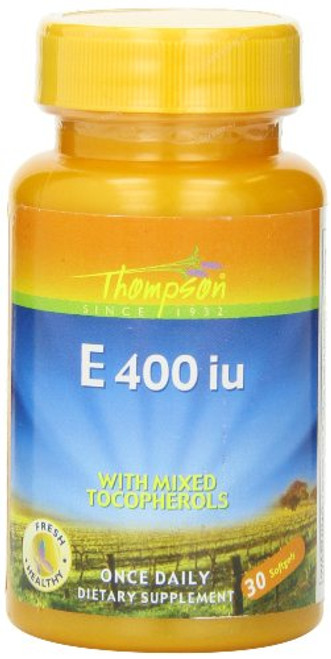 Thompson E with Mixed Tocopherols 400 IU Softgels_ 30 Count