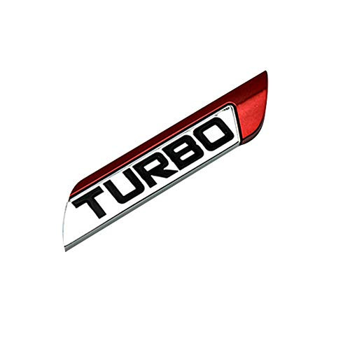 MJuan_clothing 3D Metal Turbo Turbocharged Car Sticker Logo Emblem Badge Car Styling Decals _ Red Right MJuan_clothing 3D Metal Turbo Turbocharged Car Sticker Logo Emblem Badge Car Styling Decals _ Red Right