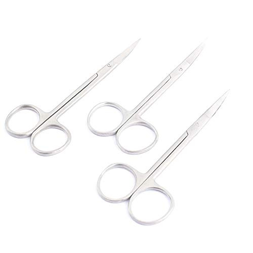 PRECISE CANADA  3 PCS Premium O.R Grade IRIS Scissors 4.5 inch  Curved Veterinary Instruments New