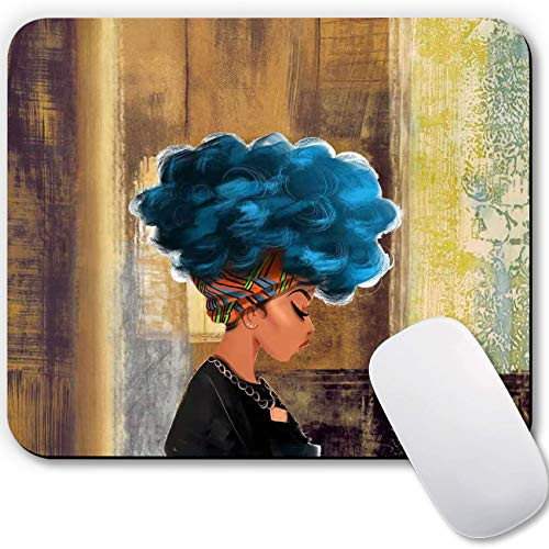 Rectangular Mouse Pad Mat with Blue Hair Girl Design Gaming Mouse Pads for Laptop Computer Non_Slip Rubber Base Mousepad Cute Customized Mouse Pad Small Mouse Mat for Office   Desk   Home