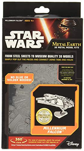 Metal Earth ICONX Star Wars Millennium Falcon Premium Series 3D Metal Model Kit