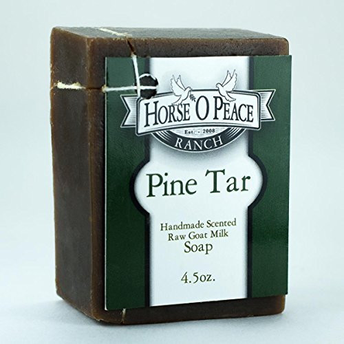 Handmade Herbal 100 Percent  Raw Goat Milk Pine Tar _4.5oz. Bar_
