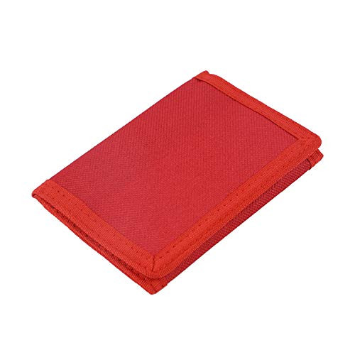 RFID Wallet Camouflage Wallet Nylon Trifold Wallets for Men_Mini Trifold Coin Purse with Zipper for Kids _Red_