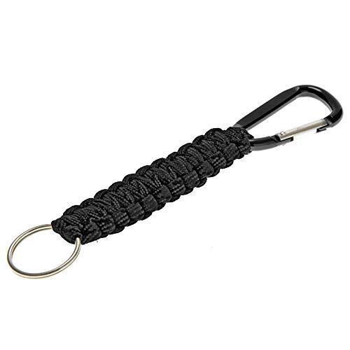 Lucky Line Paracord Clip Keychain Key Ring Braided Lanyard Utility Survival Utilicarry Paracord C_Clip_ Black