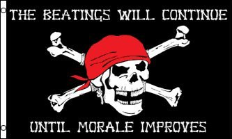 Pirate Morale Flag 3x5ft Poly