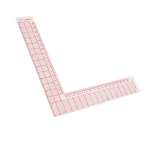 Universal L_Square Quilting Ruler 90 Degree Ruler Sewing Hard Plastic Garment Pattern and Dress Making Ruler
