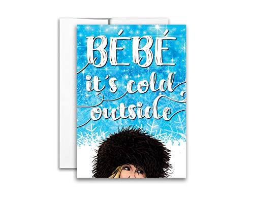 Schitt s Creek Christmas Winter Bebe It's Cold Outside Moira Rose Holiday Card 5x7 inches w Envelope