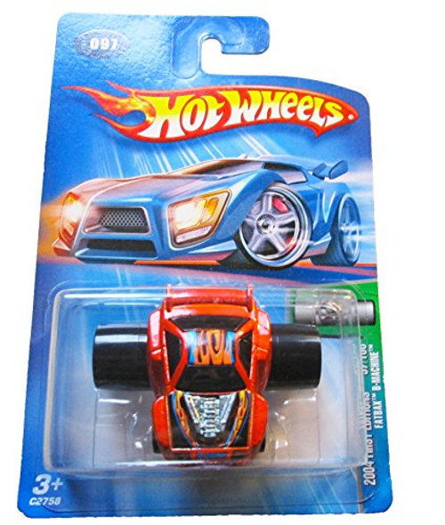 Hot Wheels 2004 First Editions Fatbax B_Machine Metalflake Orange Card 97