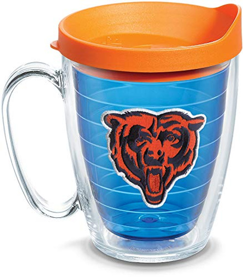 Tervis 1084484 NFL Chicago Bears Bear Tumbler with Emblem and Orange Lid 16oz Mug, Blue Tervis 1084484 NFL Chicago Bears Bear Tumbler with Emblem and Orange Lid 16oz Mug, Blue