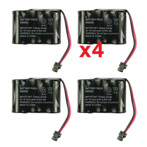 4 Fenzer Rechargeable Cordless Phone Batteries for Panasonic KX_A36A BP_T16 P_P301 BT_185 Cordless Telephone Battery Replacement Packs