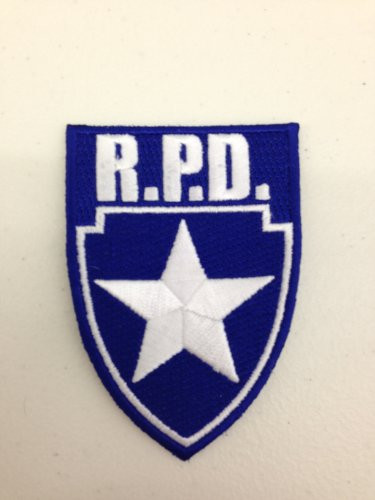 RESIDENT EVIL R.P.D. Silver Star Blue Logo Shield PATCH