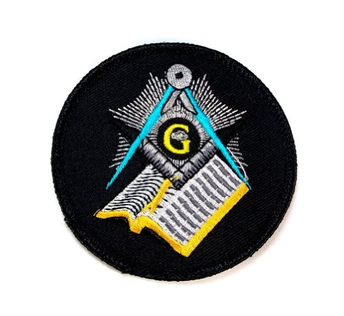 Bible Compass Eye G Masonic Embroidered Patch Iron Sew PWPM5032