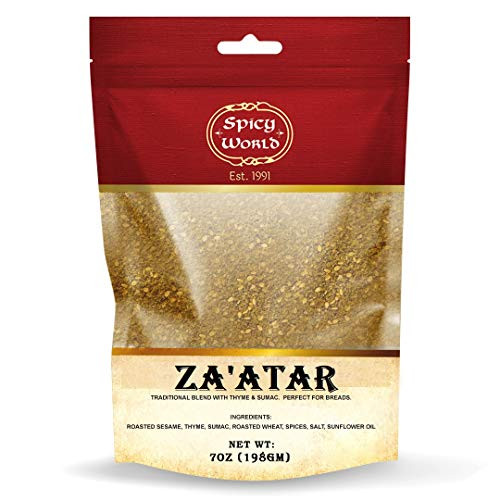 Spicy World Za'atar 7 Ounce _ Freshly Packaged with Thyme and Sumac _Zatar   Zaatar   Zahtar_