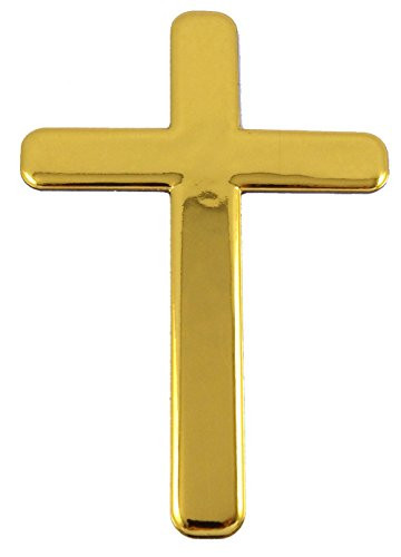Jesus Cross Gold Finish Decal Emblem 3D Sticker car Bike auto 2 inch x3 inch