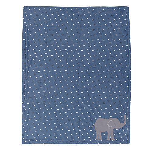 Lambs & Ivy Animal Crackers Jungle Blanket, Gray/Blue Lambs & Ivy Animal Crackers Jungle Blanket, Gray/Blue