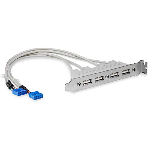 StarTech.com 4 Port USB A Female Slot Plate Adapter _ USB panel _ 4 pin USB Type A _F_ _USBPLATE4_