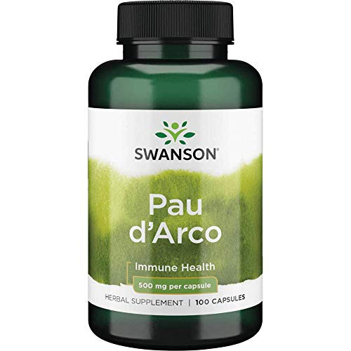 Swanson PAU d'Arco 500 Milligrams 100 Capsules