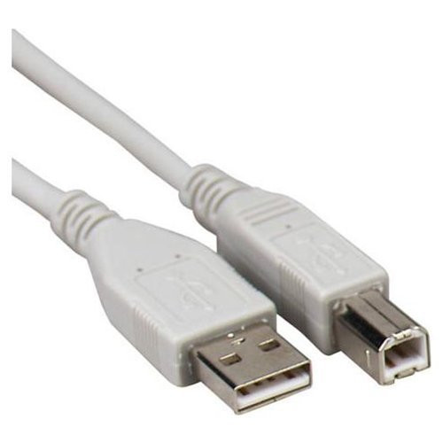 White 6 ft Hi_Speed USB 2.0 Printer Scanner Cable Type A Male to Type B Male for HP Canon_ Lexmark_ Epson_