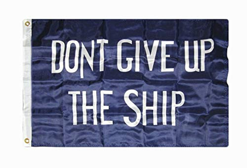 Trade Winds 2x3 Commodore Perry Don't Give Up The Ship Flag 2'x3' House Banner Grommets 110D Premium Fade Resistant