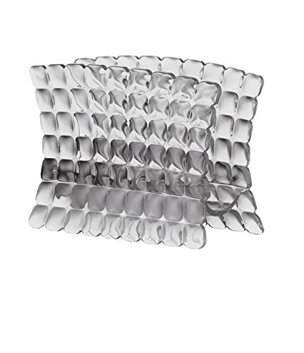 Guzzini Tiffany Collection Table Napkin Holder, Durable BPA-Free Acrylic Looks Like Crystal, 6" x 3" x 4-1/4", Grey