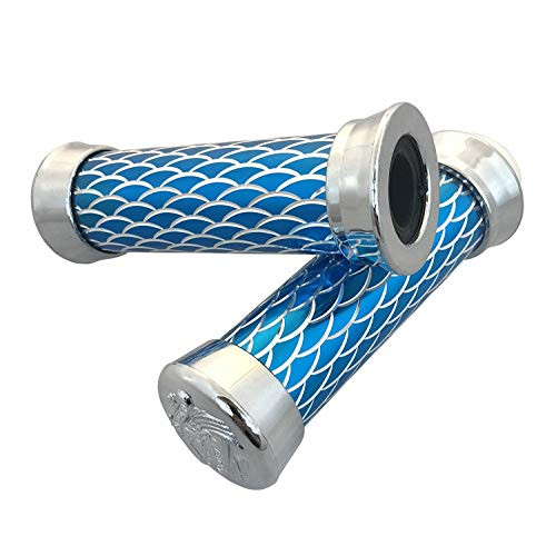 XKMT_ 7 8 inch  22MM Motorcycle Hand Grip Handlebar Compatible with Suzuki GSXR 1000 1100 600 750 _P N XH4036_22_BLUE_